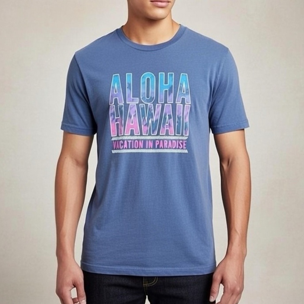 AMERICAN APPAREL Men’s Hawaii Aloha Tee Shirt Cotton Blend XXL Brand New